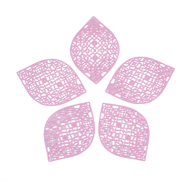 PandaHall 430 Stainless Steel Filigree Pendants, Spray Painted, Etched Metal Embellishments, Leaf, Pearl Pink, 41x28x0.5mm, Hole: 1mm...
PandaHall 430 Stainless Steel Filigree Pendants, Spray Painted, Etched Metal Embellishments, Leaf, Pearl Pink, 41x28x0.5mm, Hole: 1mm...