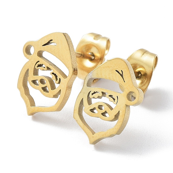 PandaHall 304 Stainless Steel Stud Earrings, Hollow Santa Claus for Christmas, Golden, 11.5x8.5mm 304 Stainless Steel Santa Claus
PandaHall 304 Stainless Steel Stud Earrings, Hollow Santa Claus for Christmas, Golden, 11.5x8.5mm 304 Stainless Steel Santa Claus