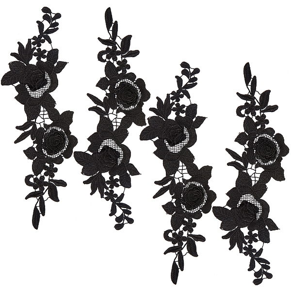 PandaHall Flower Shape Computerized Embroidery Water Soluble Appliques, Costume Dress Accessories, Black, 360x110x4mm, 2pcs/set Polyester...
PandaHall Flower Shape Computerized Embroidery Water Soluble Appliques, Costume Dress Accessories, Black, 360x110x4mm, 2pcs/set Polyester...