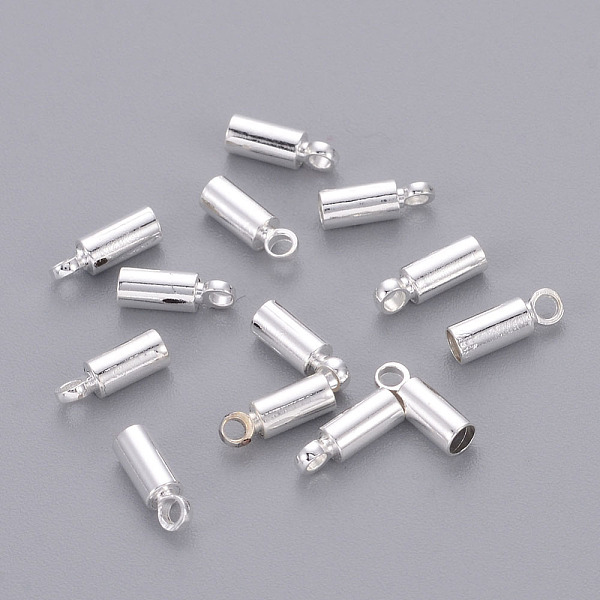 PandaHall Brass Cord Ends, End Caps, Nickel Free, Silver Color Plated, 8x2.8mm, Hole: 1.5mm, 2mm inner diameter Brass
PandaHall Brass Cord Ends, End Caps, Nickel Free, Silver Color Plated, 8x2.8mm, Hole: 1.5mm, 2mm inner diameter Brass