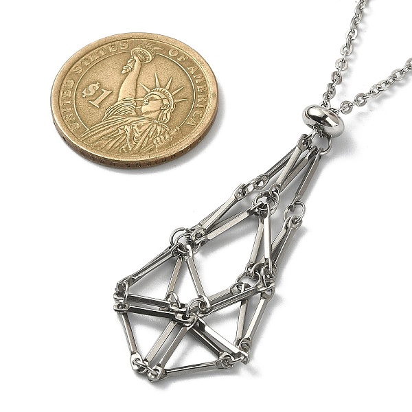 PandaHall 201 Stainless Steel Macrame Pouch Empty Stone Holder Necklace Making with 304 Stainless Steel Chains, Stainless Steel Color, 17.83...
PandaHall 201 Stainless Steel Macrame Pouch Empty Stone Holder Necklace Making with 304 Stainless Steel Chains, Stainless Steel Color, 17.83...