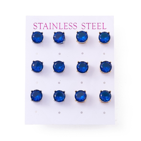 PandaHall 6 Pairs Cubic Zirconia Flat Round Stud Earrings, 304 Stainless Steel Jewelry for Women, Mixed Color, Medium Blue, 8mm, Pin: 0.7mm...
PandaHall 6 Pairs Cubic Zirconia Flat Round Stud Earrings, 304 Stainless Steel Jewelry for Women, Mixed Color, Medium Blue, 8mm, Pin: 0.7mm...
