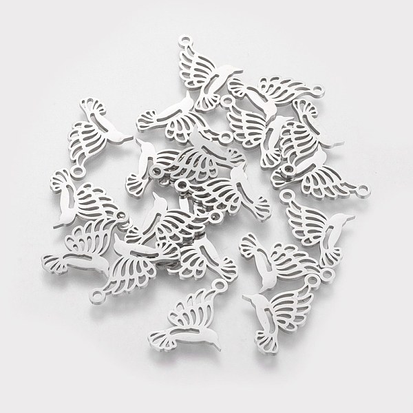 PandaHall 201 Stainless Steel Pendants, Hummingbird, Stainless Steel Color, 18.5x13x1mm, Hole: 1.5mm 201 Stainless Steel Bird
PandaHall 201 Stainless Steel Pendants, Hummingbird, Stainless Steel Color, 18.5x13x1mm, Hole: 1.5mm 201 Stainless Steel Bird