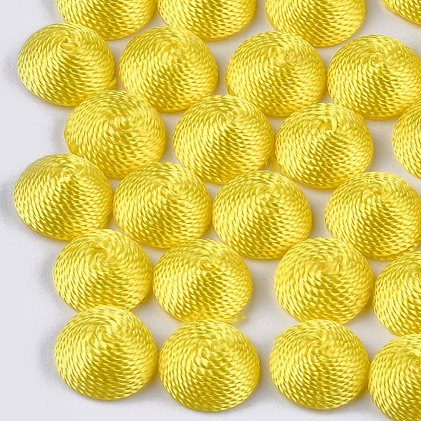 PandaHall Polyester Thread Fabric Cabochons, Covered with ABS Plastic, Half Round/Dome, Yellow, 12x6mm Polyester Half Round Yellow
PandaHall Polyester Thread Fabric Cabochons, Covered with ABS Plastic, Half Round/Dome, Yellow, 12x6mm Polyester Half Round Yellow