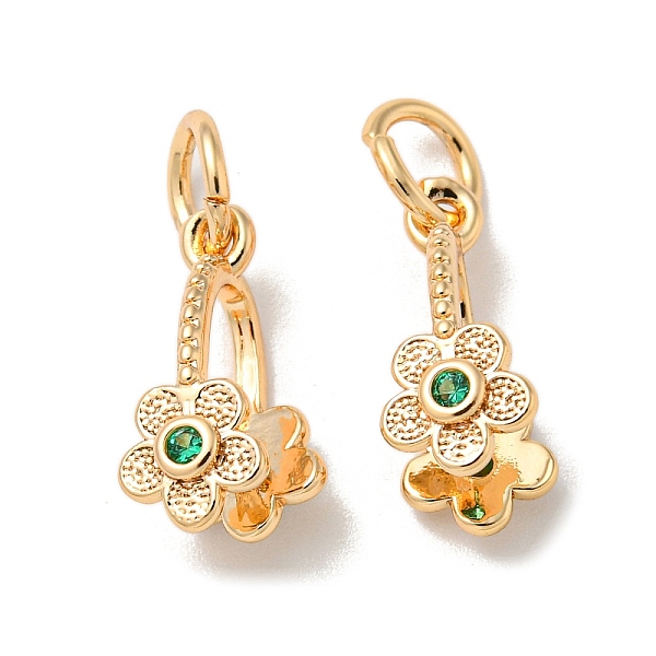 PandaHall Brass Micro Pave Cubic Zirconia Ice Pick Pinch Bails, Real 18K Gold Plated, Flower, Green, 19x6x6mm, Hole: 4mm, Pin: 1mm...
PandaHall Brass Micro Pave Cubic Zirconia Ice Pick Pinch Bails, Real 18K Gold Plated, Flower, Green, 19x6x6mm, Hole: 4mm, Pin: 1mm...