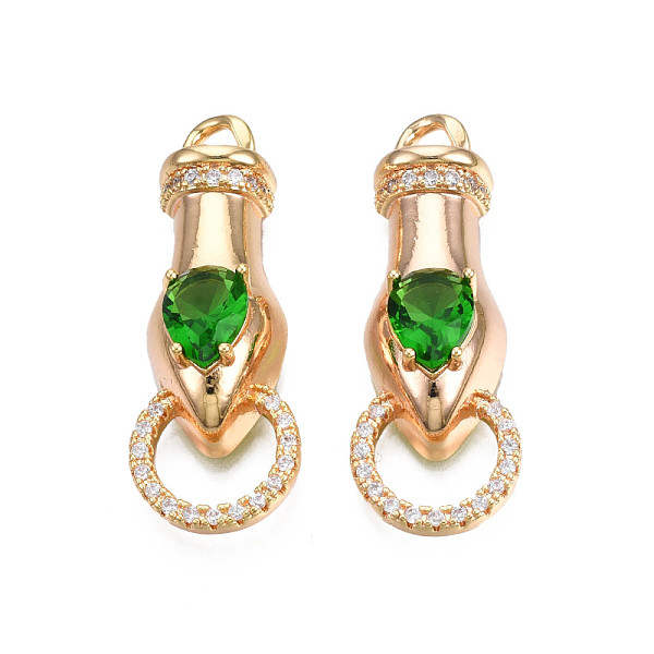 PandaHall Brass Clear & Green Cubic Zirconia Connector Charms, Cadmium Free & Nickel Free & Lead Free, Snake, Real 18K Gold Plated...
PandaHall Brass Clear & Green Cubic Zirconia Connector Charms, Cadmium Free & Nickel Free & Lead Free, Snake, Real 18K Gold Plated...