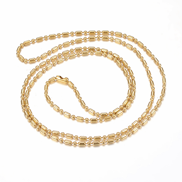PandaHall 304 Stainless Steel Ball Chain Necklaces Making, Oval & Round, Golden, 23.6 inch(60cm), 1.5mm 304 Stainless Steel
PandaHall 304 Stainless Steel Ball Chain Necklaces Making, Oval & Round, Golden, 23.6 inch(60cm), 1.5mm 304 Stainless Steel