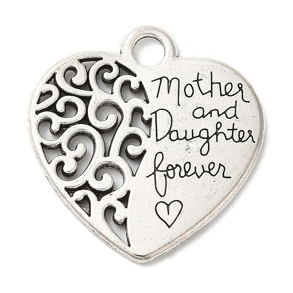 PandaHall Heart with Words Tibetan Style Alloy Pendants, Lead Free & Cadmium Free, Antique Silver, 29x28x2mm, Hole: 3.5mm, about 100pcs/500g...
PandaHall Heart with Words Tibetan Style Alloy Pendants, Lead Free & Cadmium Free, Antique Silver, 29x28x2mm, Hole: 3.5mm, about 100pcs/500g...