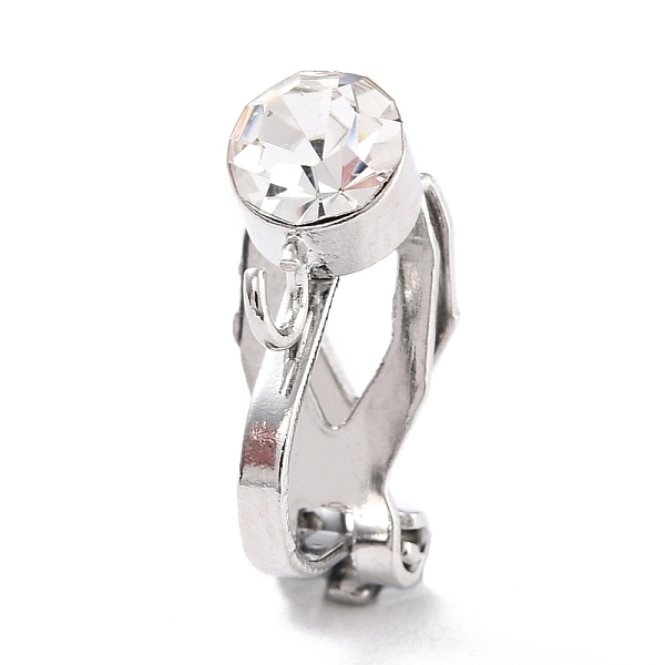 PandaHall Brass Clip-on Earring Findings, with Crystal Rhinestone, with Loop, Platinum, 7.5x15x6mm, Hole: 1.5mm Brass
PandaHall Brass Clip-on Earring Findings, with Crystal Rhinestone, with Loop, Platinum, 7.5x15x6mm, Hole: 1.5mm Brass
