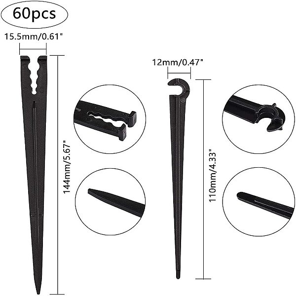 PandaHall Plastic Irrigation Drip Support Stakes, for Vegetable Gardens Flower Beds Herbs Garden, Black, 144x15.5x8mm, 110x12x6mm...
PandaHall Plastic Irrigation Drip Support Stakes, for Vegetable Gardens Flower Beds Herbs Garden, Black, 144x15.5x8mm, 110x12x6mm...