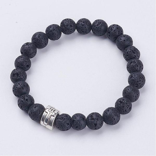 PandaHall Natural Lava Rock Beads Stretch Bracelets, with Alloy European Beads, 2 inch(50mm) Lava Rock Black
PandaHall Natural Lava Rock Beads Stretch Bracelets, with Alloy European Beads, 2 inch(50mm) Lava Rock Black