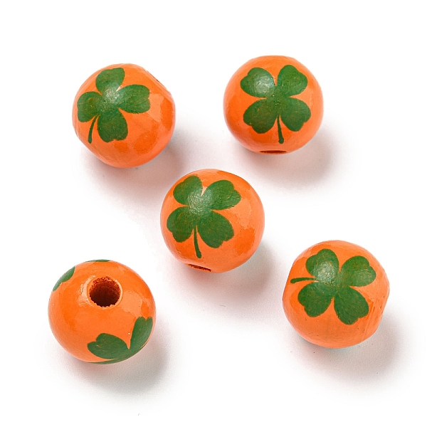 PandaHall Printed Wood European Beads, Saint Patrick's Day Beads, Round with Clover Pattern, Coral, 15.5~16mm, Hole: 4~4.5mm Wood Round Red
PandaHall Printed Wood European Beads, Saint Patrick's Day Beads, Round with Clover Pattern, Coral, 15.5~16mm, Hole: 4~4.5mm Wood Round Red
