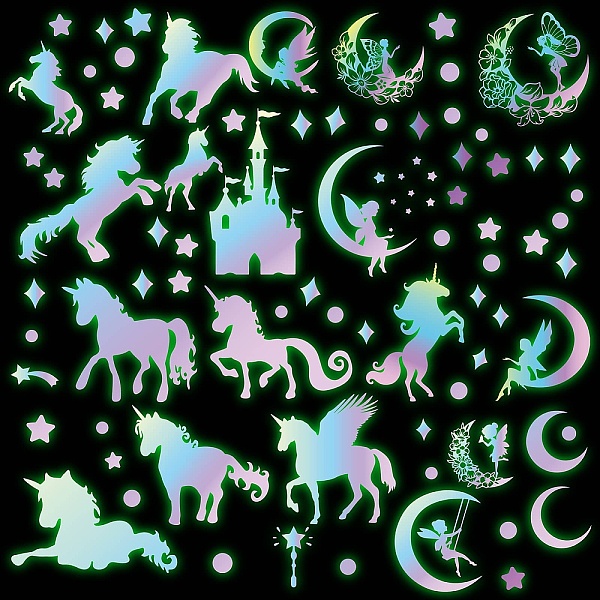 PandaHall PVC Plastic Luminous Wall Stickers, Glow in The Dark Wall Decoration, Unicorn Pattern, 600x300mm Plastic Unicorn
PandaHall PVC Plastic Luminous Wall Stickers, Glow in The Dark Wall Decoration, Unicorn Pattern, 600x300mm Plastic Unicorn