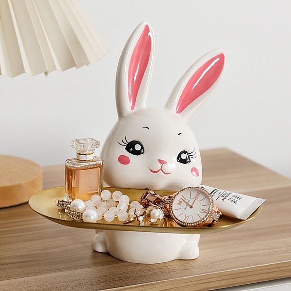 PandaHall Ceramic Rabbit Tray Figurines, Entrance Jewelry Key Storage for Home Desktop Decoration, White, 175x90x171mm Ceramics Rabbit White
PandaHall Ceramic Rabbit Tray Figurines, Entrance Jewelry Key Storage for Home Desktop Decoration, White, 175x90x171mm Ceramics Rabbit White