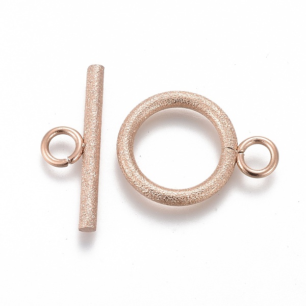 PandaHall Ion Plating(IP) 304 Stainless Steel Toggle Clasps, for DIY Jewelry Making, Textured, Ring, Rose Gold, Bar: 7x20x2mm, Hole: 3mm...
PandaHall Ion Plating(IP) 304 Stainless Steel Toggle Clasps, for DIY Jewelry Making, Textured, Ring, Rose Gold, Bar: 7x20x2mm, Hole: 3mm...