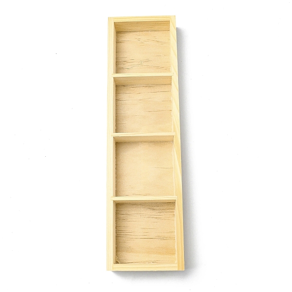 PandaHall Wooden Storage Box, Jewelry Tray, Rectangle, 4 Compartments, Light Goldenrod Yellow, 308x84.5x29.5mm Wood Rectangle
PandaHall Wooden Storage Box, Jewelry Tray, Rectangle, 4 Compartments, Light Goldenrod Yellow, 308x84.5x29.5mm Wood Rectangle