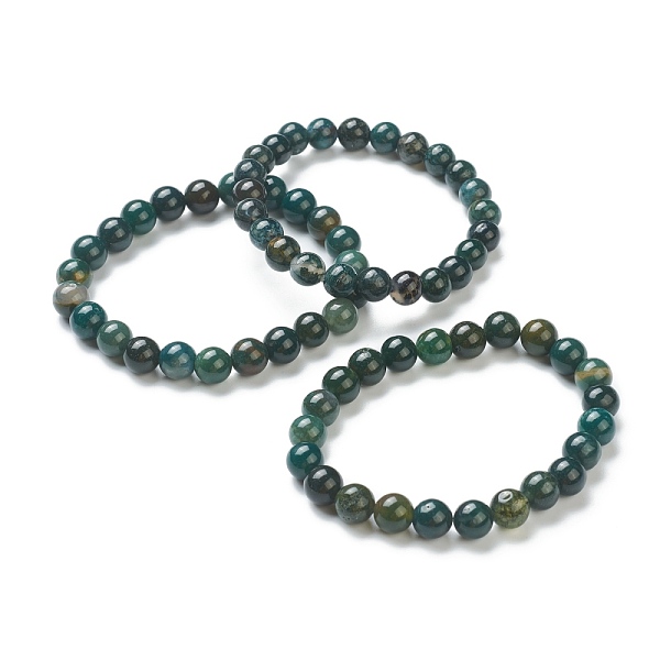 PandaHall Natural Moss Agate Beaded Stretch Bracelets, Round, Beads: 8~8.5mm, Inner Diameter: 2-1/8 inch(5.5cm) Moss Agate
PandaHall Natural Moss Agate Beaded Stretch Bracelets, Round, Beads: 8~8.5mm, Inner Diameter: 2-1/8 inch(5.5cm) Moss Agate