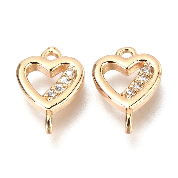 PandaHall Brass Micro Pave Clear Cubic Zirconia Links Connectors, Long-Lasting Plated, Heart, Real 14K Gold Plated, 11x7.8x2.5mm, Hole: 1mm...
PandaHall Brass Micro Pave Clear Cubic Zirconia Links Connectors, Long-Lasting Plated, Heart, Real 14K Gold Plated, 11x7.8x2.5mm, Hole: 1mm...