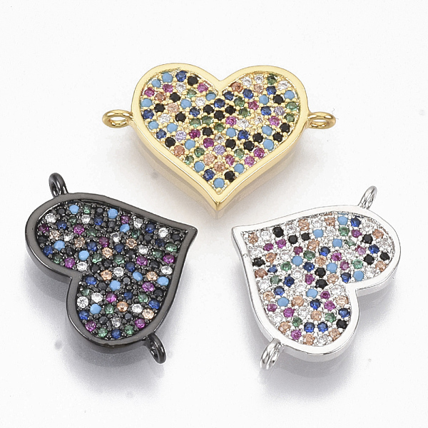 PandaHall Brass Micro Pave Cubic ZirconiaLinks connectors, Heart, Colorful, Mixed Color, 15x21.5x1.5mm, Hole: 1.2mm Brass+Cubic Zirconia...
PandaHall Brass Micro Pave Cubic ZirconiaLinks connectors, Heart, Colorful, Mixed Color, 15x21.5x1.5mm, Hole: 1.2mm Brass+Cubic Zirconia...
