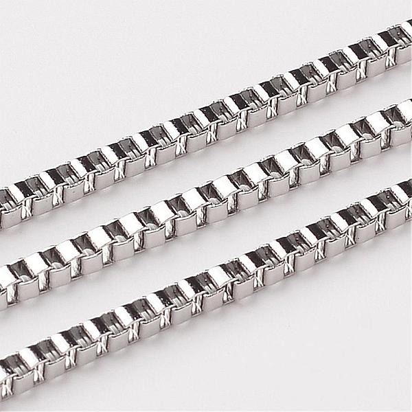 PandaHall 304 Stainless Steel Venetian Chains, Box Chain, Unwelded, Stainless Steel Color, 2x2mm 304 Stainless Steel
PandaHall 304 Stainless Steel Venetian Chains, Box Chain, Unwelded, Stainless Steel Color, 2x2mm 304 Stainless Steel