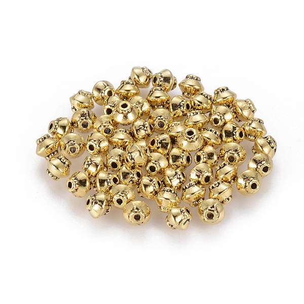 PandaHall Tibetan Style Spacer Beads, Bicone, Antique Golden Color, Lead Free & Nickel Free & Cadmium Free, Made of Zinc Alloy, Size: about...
PandaHall Tibetan Style Spacer Beads, Bicone, Antique Golden Color, Lead Free & Nickel Free & Cadmium Free, Made of Zinc Alloy, Size: about...