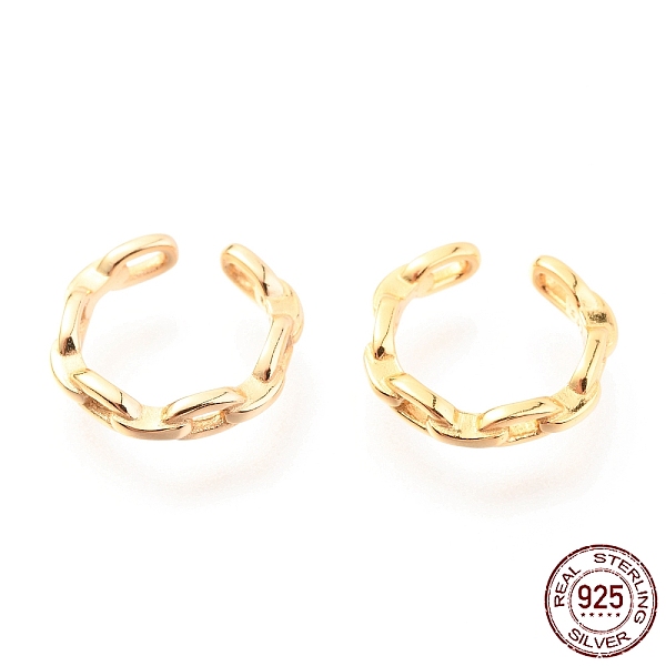 PandaHall 925 Sterling Silver Cuff Earrings, Cable Chain Shape, Golden, 11.5x2.5mm Sterling Silver
PandaHall 925 Sterling Silver Cuff Earrings, Cable Chain Shape, Golden, 11.5x2.5mm Sterling Silver