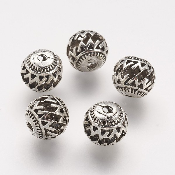 PandaHall Tibetan Style Alloy Beads, Round, Antique Silver, 10x9.5mm, Hole: 2mm Alloy Round
PandaHall Tibetan Style Alloy Beads, Round, Antique Silver, 10x9.5mm, Hole: 2mm Alloy Round