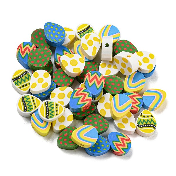 PandaHall Handmade Polymer Clay Beads, Easter Egg, Mixed Color, 10x8.5x4.5mm, Hole: 1.6mm Polymer Clay Egg Multicolor
PandaHall Handmade Polymer Clay Beads, Easter Egg, Mixed Color, 10x8.5x4.5mm, Hole: 1.6mm Polymer Clay Egg Multicolor