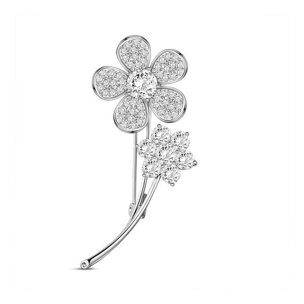 PandaHall SHEGRACE Brass Brooch, with Grade AAA Cubic Zirconia, Flower, Platinum, 55.4x25mm Brass Clear
PandaHall SHEGRACE Brass Brooch, with Grade AAA Cubic Zirconia, Flower, Platinum, 55.4x25mm Brass Clear