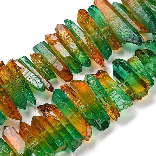 PandaHall Natural Dyed Quartz Beads Strands, Two Tone Color, Chip, Sea Green, 17~27x5~9x7~9mm, Hole: 1mm, about 66pcs/strand, 16.14''(41cm)...
PandaHall Natural Dyed Quartz Beads Strands, Two Tone Color, Chip, Sea Green, 17~27x5~9x7~9mm, Hole: 1mm, about 66pcs/strand, 16.14''(41cm)...