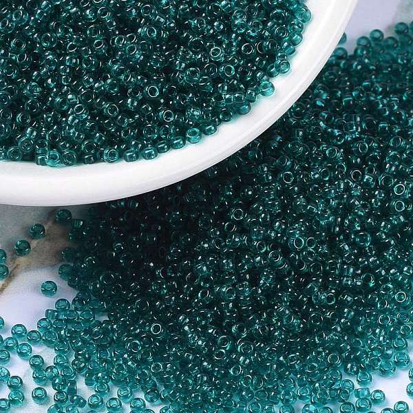 PandaHall MIYUKI Round Rocailles Beads, Japanese Seed Beads, (RR2406) Transparent Dark Teal, 15/0, 1.5mm, Hole: 0.7mm, about 5555pcs/bottle..., Cyan
PandaHall MIYUKI Round Rocailles Beads, Japanese Seed Beads, (RR2406) Transparent Dark Teal, 15/0, 1.5mm, Hole: 0.7mm, about 5555pcs/bottle..., Cyan