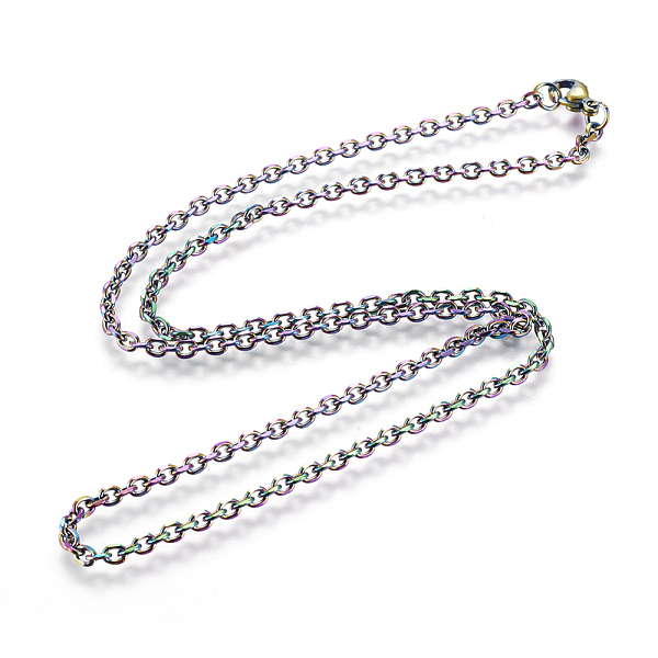 PandaHall Ion Plating(IP) 304 Stainless Steel Cable Chain Necklaces, with Lobster Claw Clasps, Rainbow Color, 23.62 inch(60cm) 304 Stainless...
PandaHall Ion Plating(IP) 304 Stainless Steel Cable Chain Necklaces, with Lobster Claw Clasps, Rainbow Color, 23.62 inch(60cm) 304 Stainless...