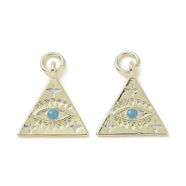 PandaHall Brass Micro Pave Cubic Zirconia Pendants, with Enamel and Jump Ring, Triangle Charms, Real 18K Gold Plated, 18.5x17x2mm, Hole: 4mm...
PandaHall Brass Micro Pave Cubic Zirconia Pendants, with Enamel and Jump Ring, Triangle Charms, Real 18K Gold Plated, 18.5x17x2mm, Hole: 4mm...