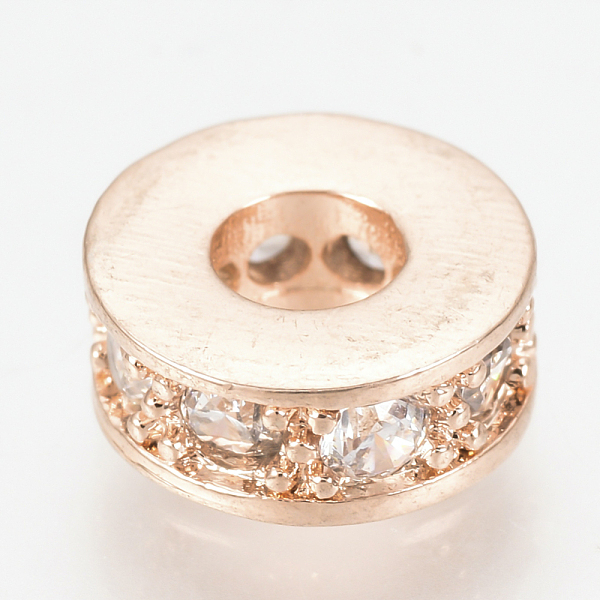 PandaHall Brass Micro Pave Cubic Zirconia Beads, Flat Round, Clear, Rose Gold, 7x3mm, Hole: 3mm Brass+Cubic Zirconia Flat Round Clear
PandaHall Brass Micro Pave Cubic Zirconia Beads, Flat Round, Clear, Rose Gold, 7x3mm, Hole: 3mm Brass+Cubic Zirconia Flat Round Clear
