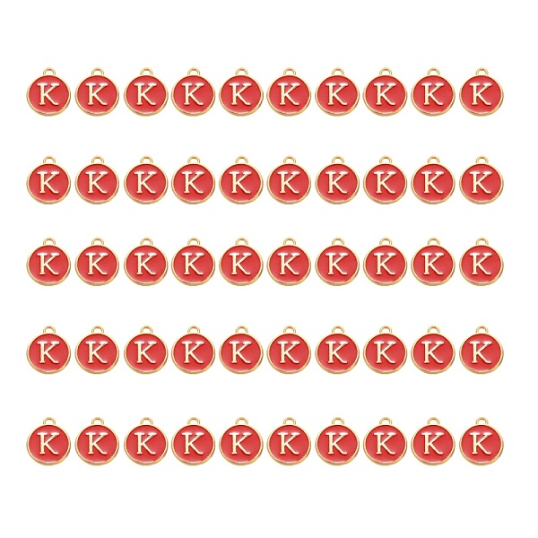 PandaHall Golden Plated Alloy Charms, with Enamel, Enamelled Sequins, Flat Round, Red, Letter.J, 14x12x2mm, Hole: 1.5mm, 50pcs/Box...
PandaHall Golden Plated Alloy Charms, with Enamel, Enamelled Sequins, Flat Round, Red, Letter.J, 14x12x2mm, Hole: 1.5mm, 50pcs/Box...