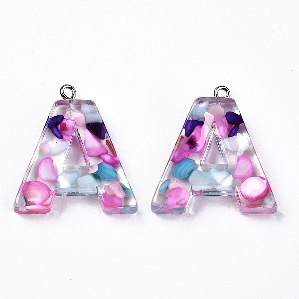 PandaHall Transparent Epoxy Resin Pendants, with Shell Slices and Loops, Alphabet, Letter.A, 30x27.5x6mm, Hole: 1.6mm Epoxy Resin Letter A
PandaHall Transparent Epoxy Resin Pendants, with Shell Slices and Loops, Alphabet, Letter.A, 30x27.5x6mm, Hole: 1.6mm Epoxy Resin Letter A