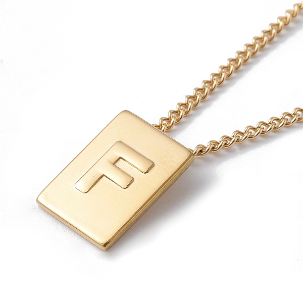 PandaHall Titanium Steel Initial Letter Rectangle Pendant Necklace for Men Women, Golden, Letter.F, 18.11~18.5 inch(46~47cm) Titanium Steel...
PandaHall Titanium Steel Initial Letter Rectangle Pendant Necklace for Men Women, Golden, Letter.F, 18.11~18.5 inch(46~47cm) Titanium Steel...