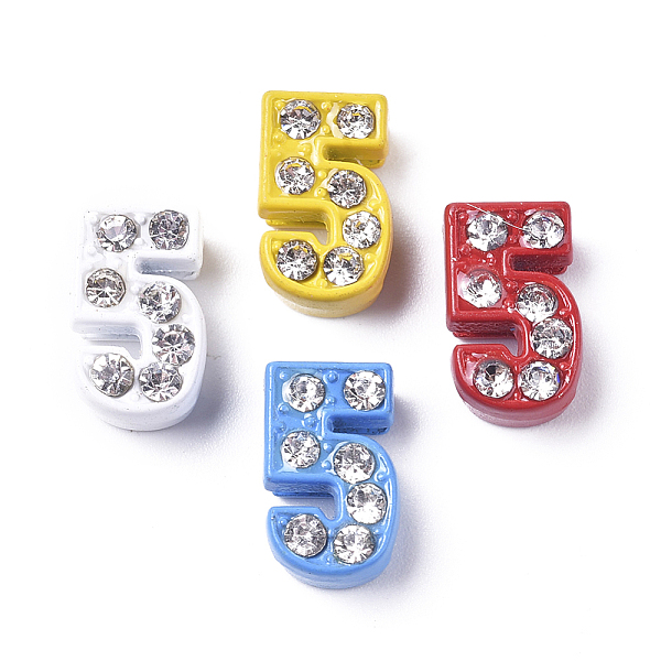 PandaHall Alloy Rhinestone Slide Charms, Spray Painted, for Personalized Jewelry Bracelet, Mixed Color, Num.5, 11x7x5mm, Hole: 8x1.5mm..., Multicolor
PandaHall Alloy Rhinestone Slide Charms, Spray Painted, for Personalized Jewelry Bracelet, Mixed Color, Num.5, 11x7x5mm, Hole: 8x1.5mm..., Multicolor