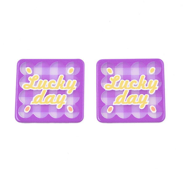 PandaHall Transparent Printed Acrylic Cabochons, Square with Word Lucky Day, Medium Orchid, 33.5x33.5x2mm Acrylic Square
PandaHall Transparent Printed Acrylic Cabochons, Square with Word Lucky Day, Medium Orchid, 33.5x33.5x2mm Acrylic Square