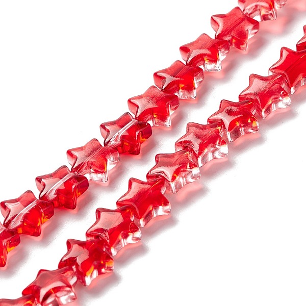 PandaHall Transparent Glass Beads Strand, Star, Red, 10x10x4mm, Hole: 0.8mm, about 40pcs/strand, 13.39~14.17 inch(34~36cm) Glass Star Red
PandaHall Transparent Glass Beads Strand, Star, Red, 10x10x4mm, Hole: 0.8mm, about 40pcs/strand, 13.39~14.17 inch(34~36cm) Glass Star Red