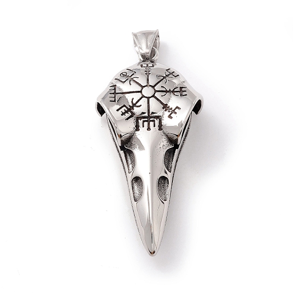 PandaHall Tibetan Style 304 Stainless Steel Pendants, Bird Skull, Antique Silver, 54x26x13.5mm, Hole: 8x4mm 304 Stainless Steel Skull
PandaHall Tibetan Style 304 Stainless Steel Pendants, Bird Skull, Antique Silver, 54x26x13.5mm, Hole: 8x4mm 304 Stainless Steel Skull