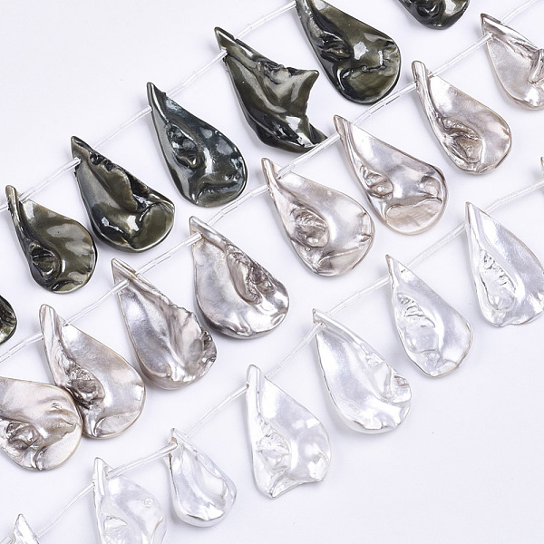 PandaHall Spray Painted Natural Freshwater Shell Beads Strands, Top Drilled Beads, Teardrop, Mixed Color, 24~40x10~20x7~12mm, Hole: 0.8mm..., Multicolor
PandaHall Spray Painted Natural Freshwater Shell Beads Strands, Top Drilled Beads, Teardrop, Mixed Color, 24~40x10~20x7~12mm, Hole: 0.8mm..., Multicolor