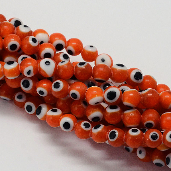 PandaHall Handmade Evil Eye Lampwork Round Bead Strands, Orange, 8mm, Hole: 1mm, about 49pcs/strand, 14.17 inch Lampwork Evil Eye Orange
PandaHall Handmade Evil Eye Lampwork Round Bead Strands, Orange, 8mm, Hole: 1mm, about 49pcs/strand, 14.17 inch Lampwork Evil Eye Orange