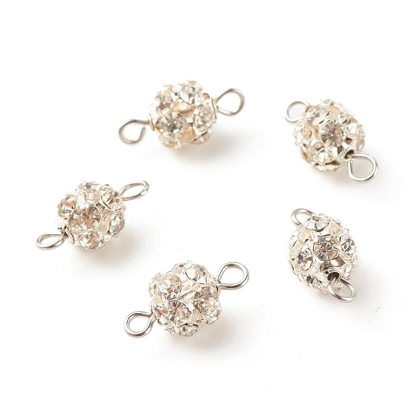 PandaHall Brass Crystal Rhinestone Connector Charms, with 304 Stainless Steel Loops, Round, Silver, 15x6.5mm, Hole: 2mm Brass+Rhinestone..., Clear
PandaHall Brass Crystal Rhinestone Connector Charms, with 304 Stainless Steel Loops, Round, Silver, 15x6.5mm, Hole: 2mm Brass+Rhinestone..., Clear