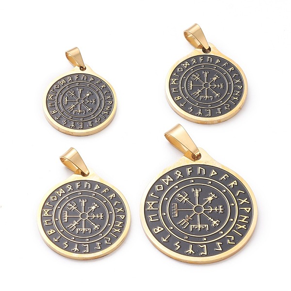 PandaHall Mixed Sizes 304 Stainless Steel Enamel Pendants, Viking Compass with Runes/Futhark/Futhorc, Black, Golden, 28~43x25~38x2~2.5mm...
PandaHall Mixed Sizes 304 Stainless Steel Enamel Pendants, Viking Compass with Runes/Futhark/Futhorc, Black, Golden, 28~43x25~38x2~2.5mm...