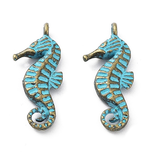 PandaHall Alloy Pendant, Antique Bronze & Blue Patina, Sea Horse, 22x8.5x3mm, Hole: 1.5mm Alloy Sea Horse
PandaHall Alloy Pendant, Antique Bronze & Blue Patina, Sea Horse, 22x8.5x3mm, Hole: 1.5mm Alloy Sea Horse