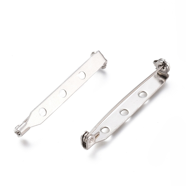 PandaHall 304 Stainless Steel Brooch Pin Back Bar Findings, Stainless Steel Color, 40x6x6.5mm, Hole: 2mm, Pin: 0.5mm 304 Stainless Steel
PandaHall 304 Stainless Steel Brooch Pin Back Bar Findings, Stainless Steel Color, 40x6x6.5mm, Hole: 2mm, Pin: 0.5mm 304 Stainless Steel