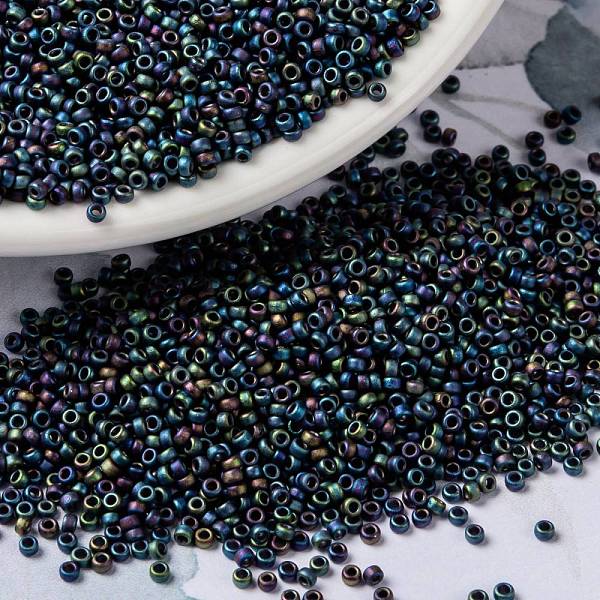 PandaHall MIYUKI Round Rocailles Beads, Japanese Seed Beads, 15/0, (RR401FR) Matte Black AB, 1.5mm, Hole: 0.7mm, about 27777pcs/50g Glass...
PandaHall MIYUKI Round Rocailles Beads, Japanese Seed Beads, 15/0, (RR401FR) Matte Black AB, 1.5mm, Hole: 0.7mm, about 27777pcs/50g Glass...