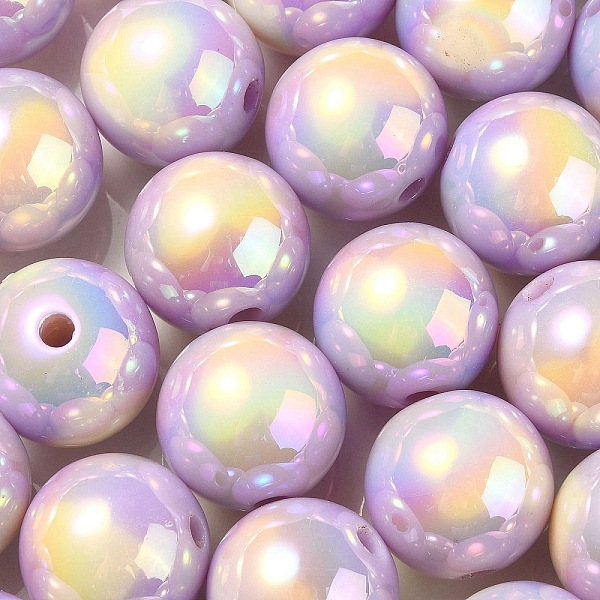 PandaHall UV Plating Rainbow Iridescent Acrylic Beads, Round, Medium Purple, 16x15mm, Hole: 3mm Acrylic Round
PandaHall UV Plating Rainbow Iridescent Acrylic Beads, Round, Medium Purple, 16x15mm, Hole: 3mm Acrylic Round