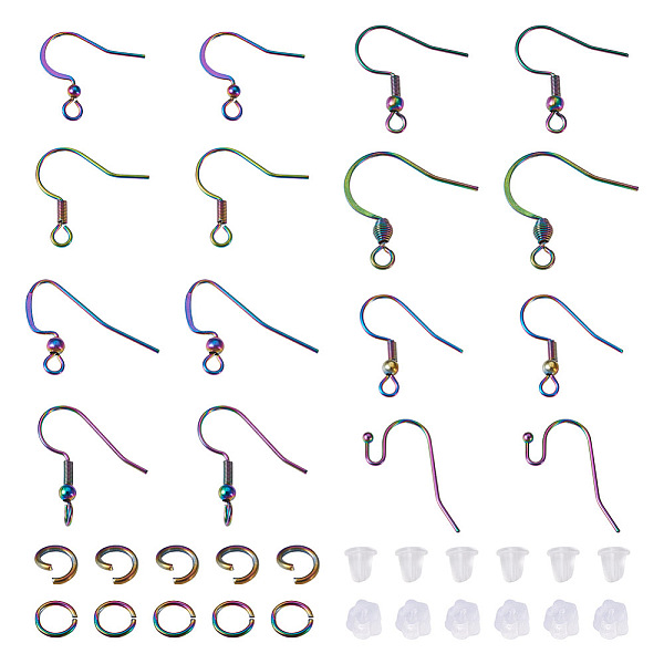 PandaHall Kissitty 80Pcs Rainbow Color Ion Plating(IP) 304 Stainless Steel French Earring Hooks, with 120Pcs Open Jump Rings and 200Pcs...
PandaHall Kissitty 80Pcs Rainbow Color Ion Plating(IP) 304 Stainless Steel French Earring Hooks, with 120Pcs Open Jump Rings and 200Pcs...